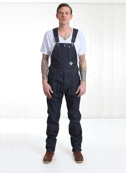 Men's overalls dark blue italian front – Zace