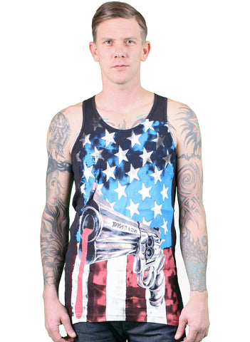 misfit Zace Bleeding Gun Black Tank Top